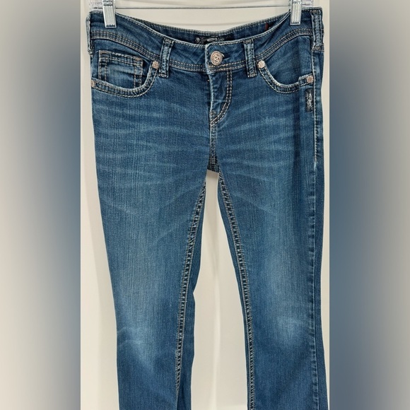 Silver Jeans Co AIKO Mid Boot Super Stretch Denim Jeans - Picture 4 of 15